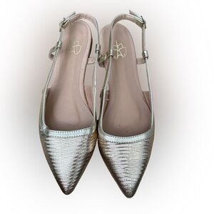 Elegant Gold Women's Slingback Shoes